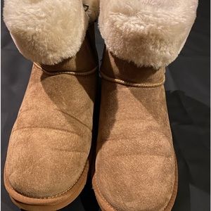 LAMO tan suede Adele short boot